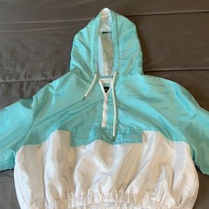 Medium sized Rue21 Blue and White Jacket.